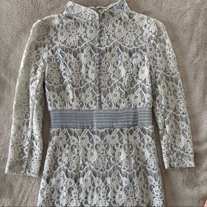 Classy faux button up lace over the knee dress size XS